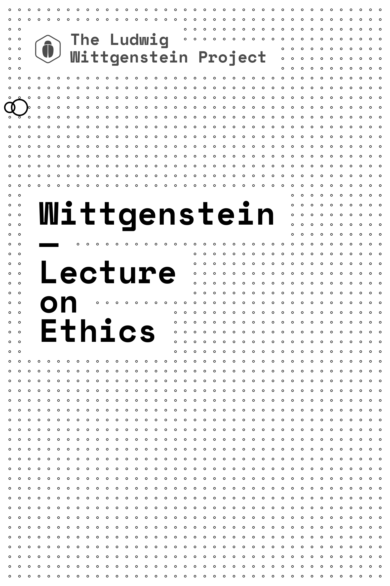 Lecture on Ethics cover