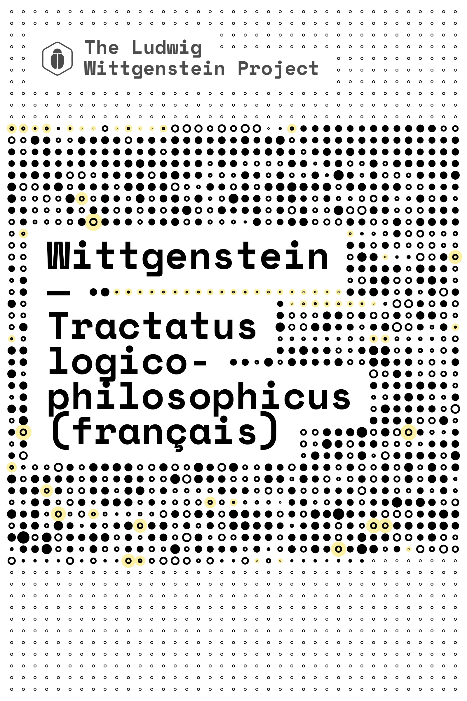 Tractatus logico-philosophicus (français) cover