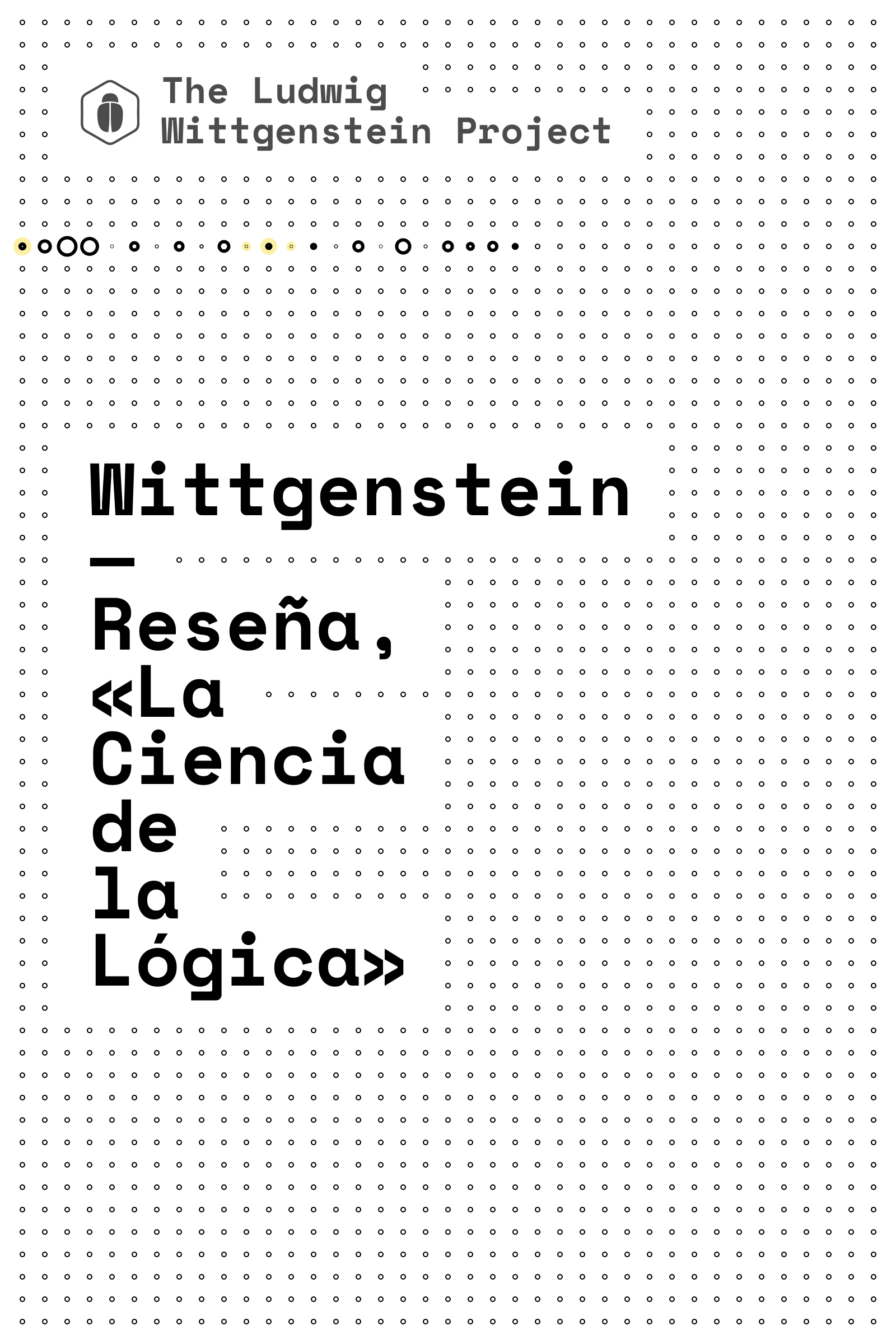 Reseña, «La Ciencia de la Lógica» cover